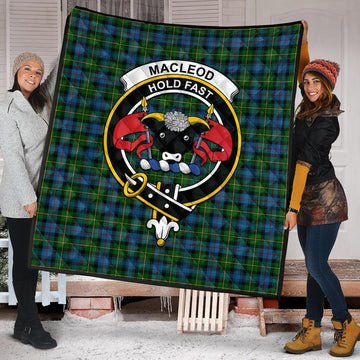 MacLeod of Skye Tartan Quilt with Family Crest