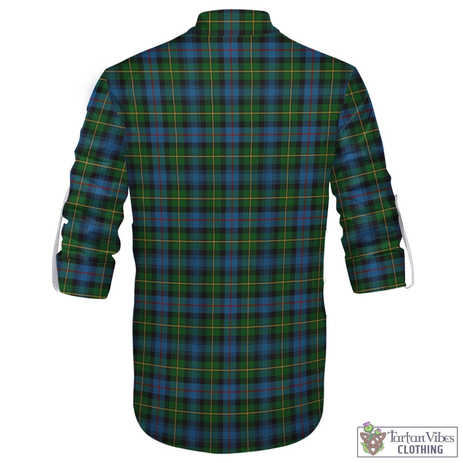 Tartan Vibes Clothing MacLeod of Skye Tartan Men's Scottish Traditional Jacobite Ghillie Kilt Shirt