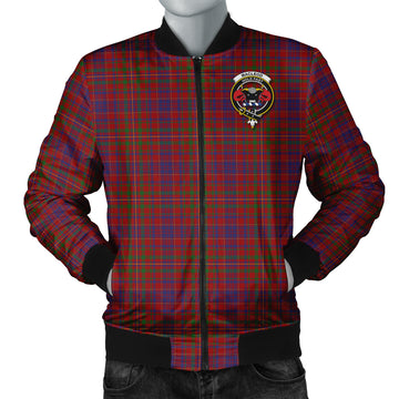 MacLeod Red Tartan Bomber Jacket with Family Crest