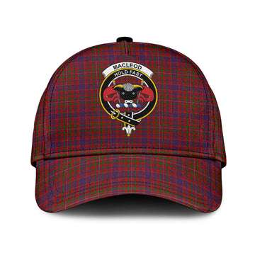 MacLeod Red Tartan Classic Cap with Family Crest