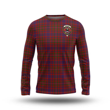 MacLeod Red Tartan Long Sleeve T-Shirt with Family Crest