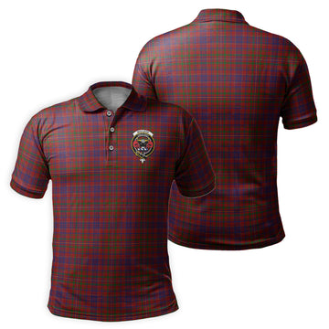MacLeod Red Tartan Men's Polo Shirt with Family Crest