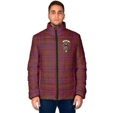 MacLeod Red Tartan Padded Jacket with Family Crest