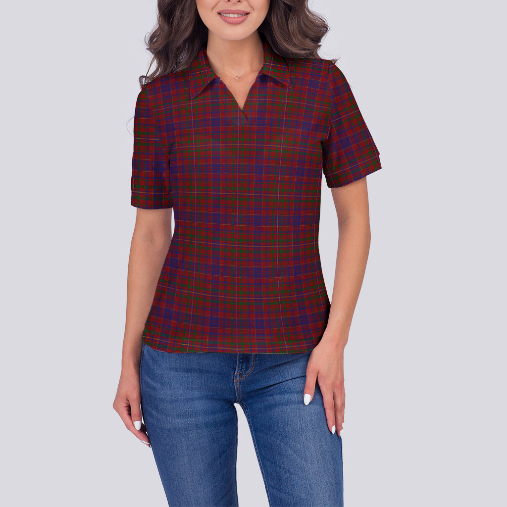 macleod-red-tartan-polo-shirt-for-women