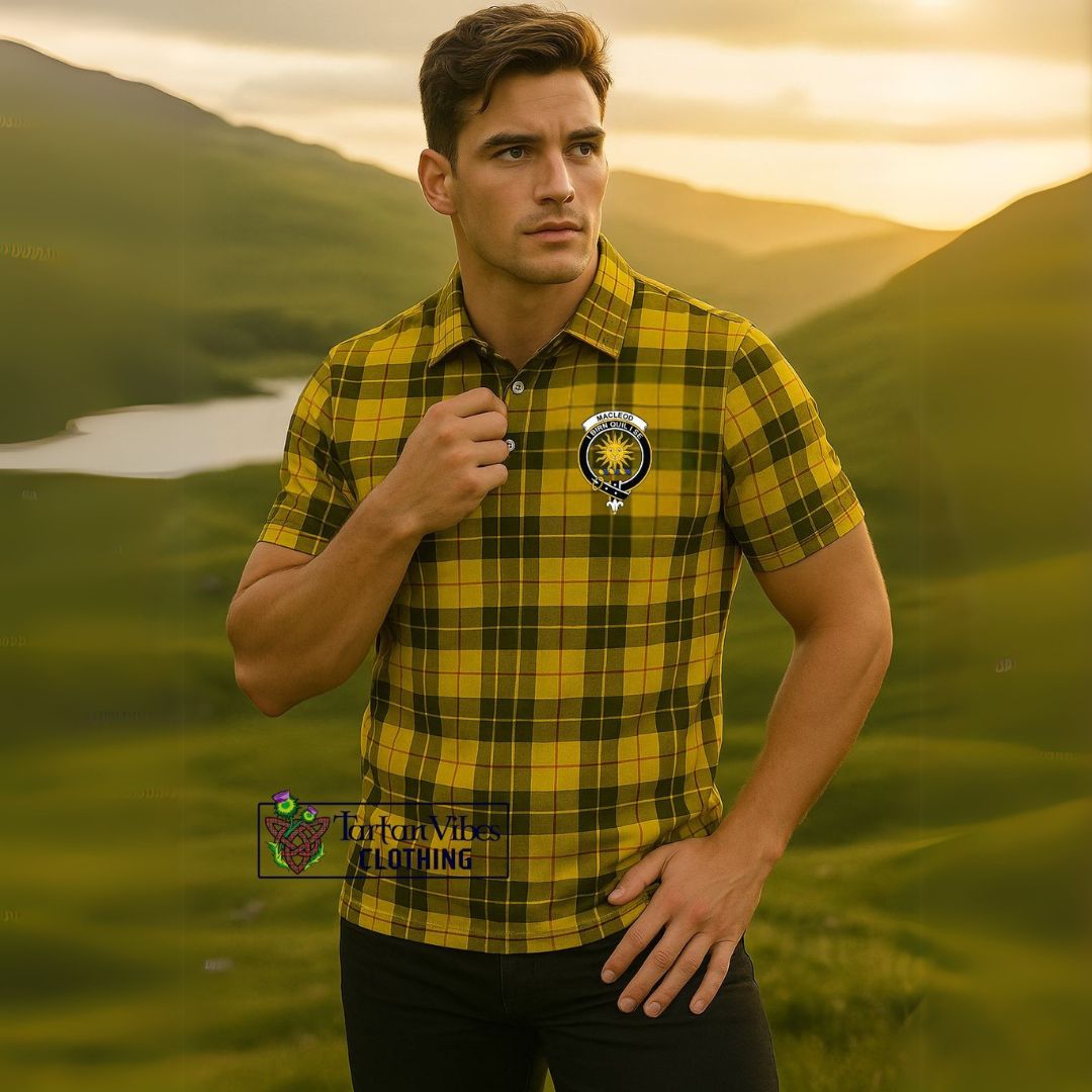 MacLeod (McLeod) Tartan Men's Polo Shirt with Family Crest