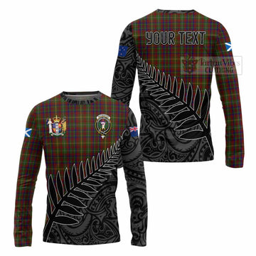 MacMaster (McMaster) Crest Tartan Long Sleeve T-Shirt with New Zealand Silver Fern Half Style Unisex - Tartan Vibes Clothing