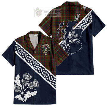 MacMaster (McMaster) Tartan Hawaiian Shirt Featuring Thistle and Scotland Map Kid - Tartan Vibes Clothing