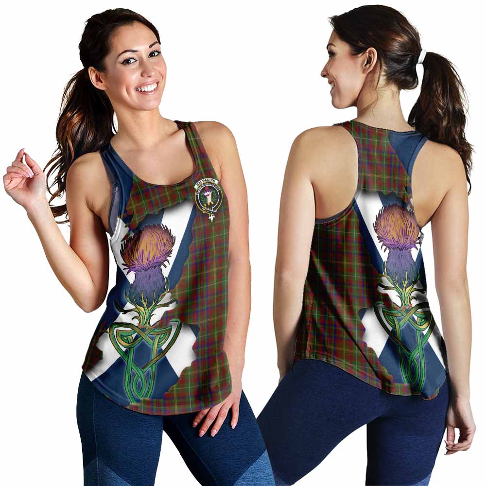 Tartan Vibes Clothing MacMaster (McMaster) Tartan Family Crest Women's Racerback Tanks Scottish Thistle Celtic Inspired