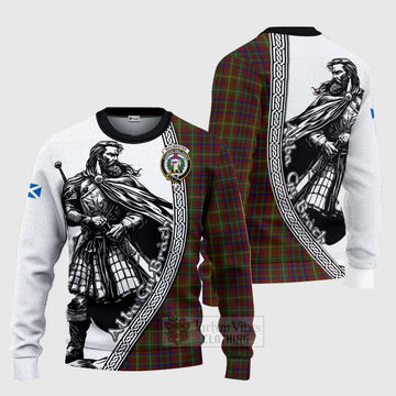 MacMaster (McMaster) Tartan Clan Crest Knitted Sweater with Highlander Warrior Celtic Style Unisex - Tartan Vibes Clothing