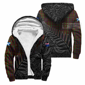 MacMaster (McMaster) Crest Tartan Sherpa Hoodie with New Zealand Silver Fern Half Style Unisex S - Tartan Vibes Clothing
