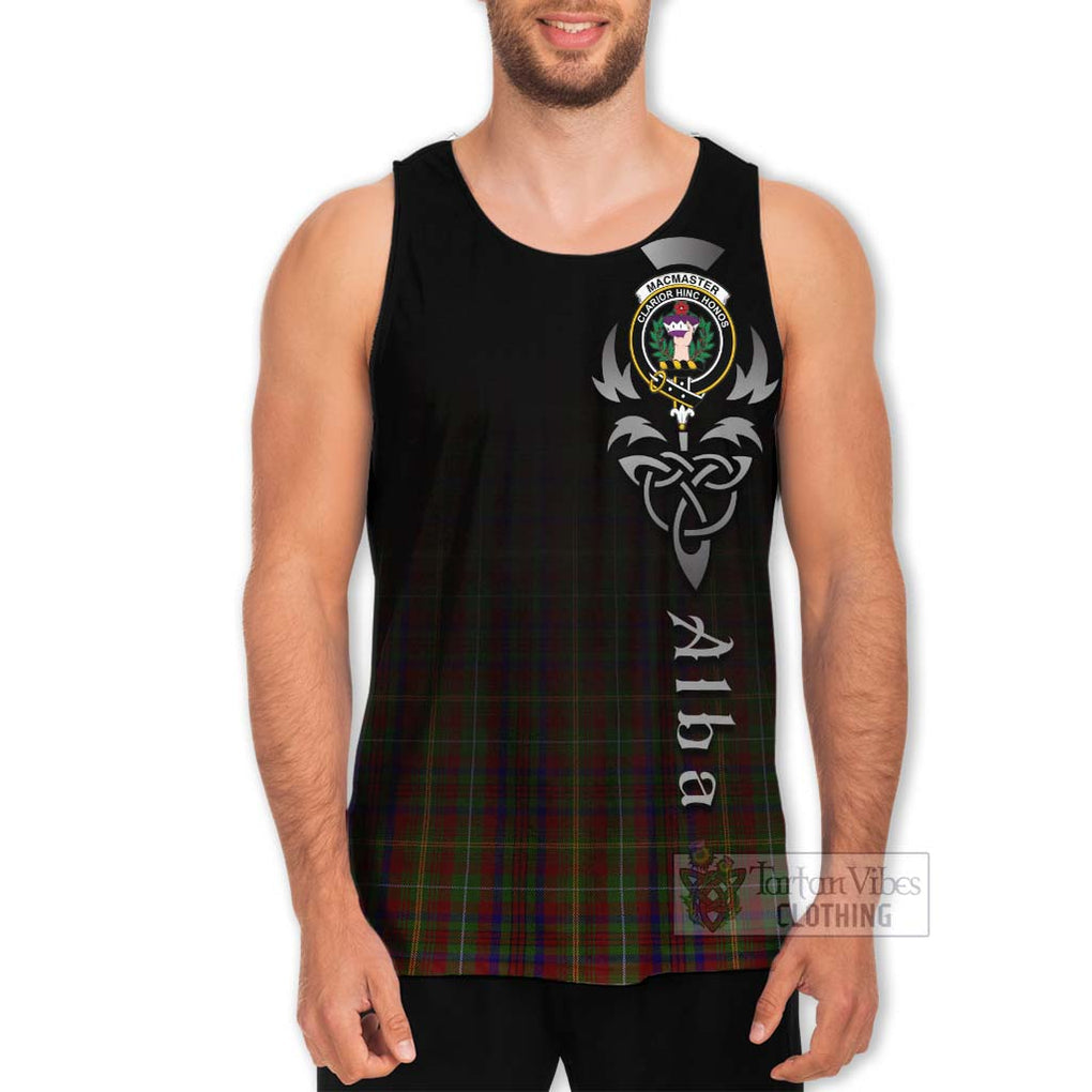 MacMaster (McMaster) Tartan Men's Tank Top Featuring Alba Gu Brath Family Crest Celtic Inspired Men - Tartan Vibes Clothing