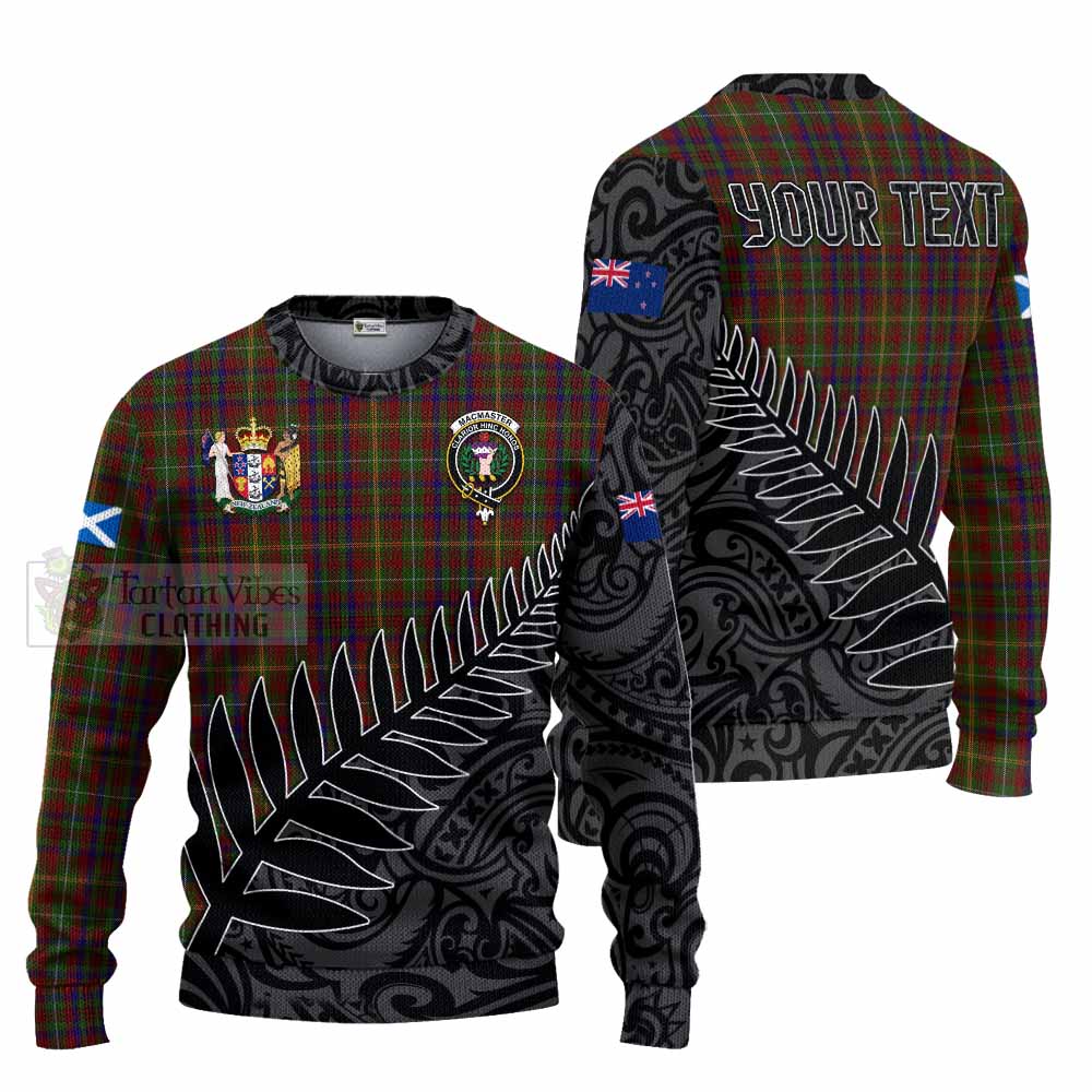 MacMaster (McMaster) Crest Tartan Knitted Sweater with New Zealand Silver Fern Half Style Unisex - Tartan Vibes Clothing