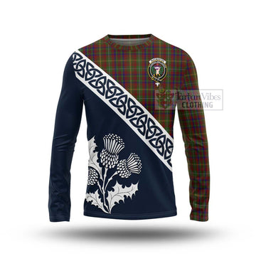 MacMaster (McMaster) Tartan Long Sleeve T-Shirt Featuring Thistle and Scotland Map Unisex - Tartan Vibes Clothing