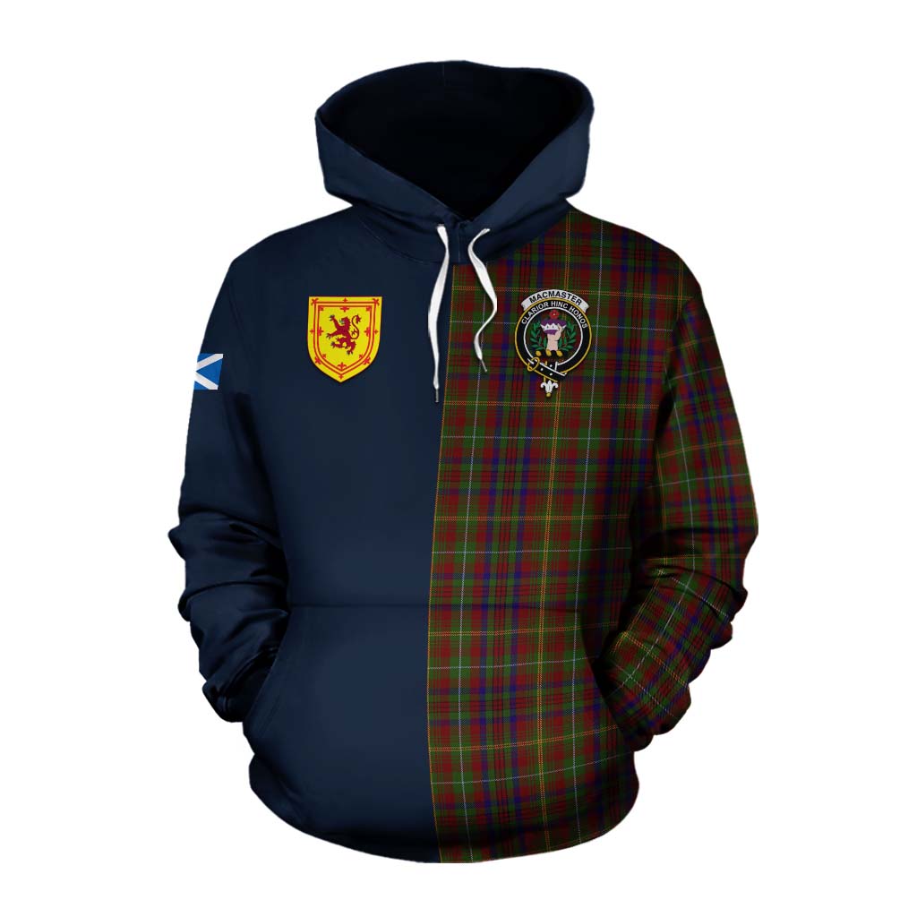 MacMaster (McMaster) Tartan Cotton Hoodie Alba with Scottish Lion Royal Arm Half Style Pullover Hoodie XS - Tartan Vibes Clothing