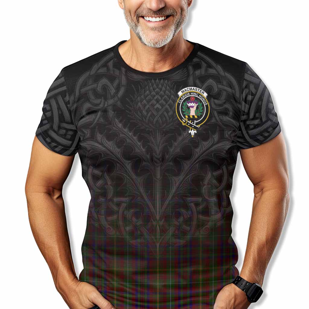 MacMaster (McMaster) Tartan T-Shirt with Family Crest Celtic Thistle Vibes Kid's Shirt - Tartan Vibes Clothing