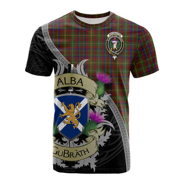 Tartan Vibes Clothing MacMaster (McMaster) Tartan Family Crest Cotton T-shirt Lion Rampant Royal Thistle Shield Celtic Inspired