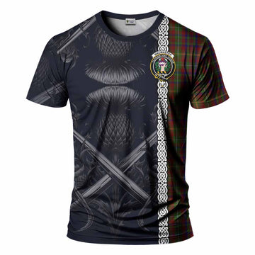 MacMaster (McMaster) Tartan T-Shirt with Family Crest Cross Sword Thistle Celtic Vibes Kid's Shirt - Tartan Vibes Clothing