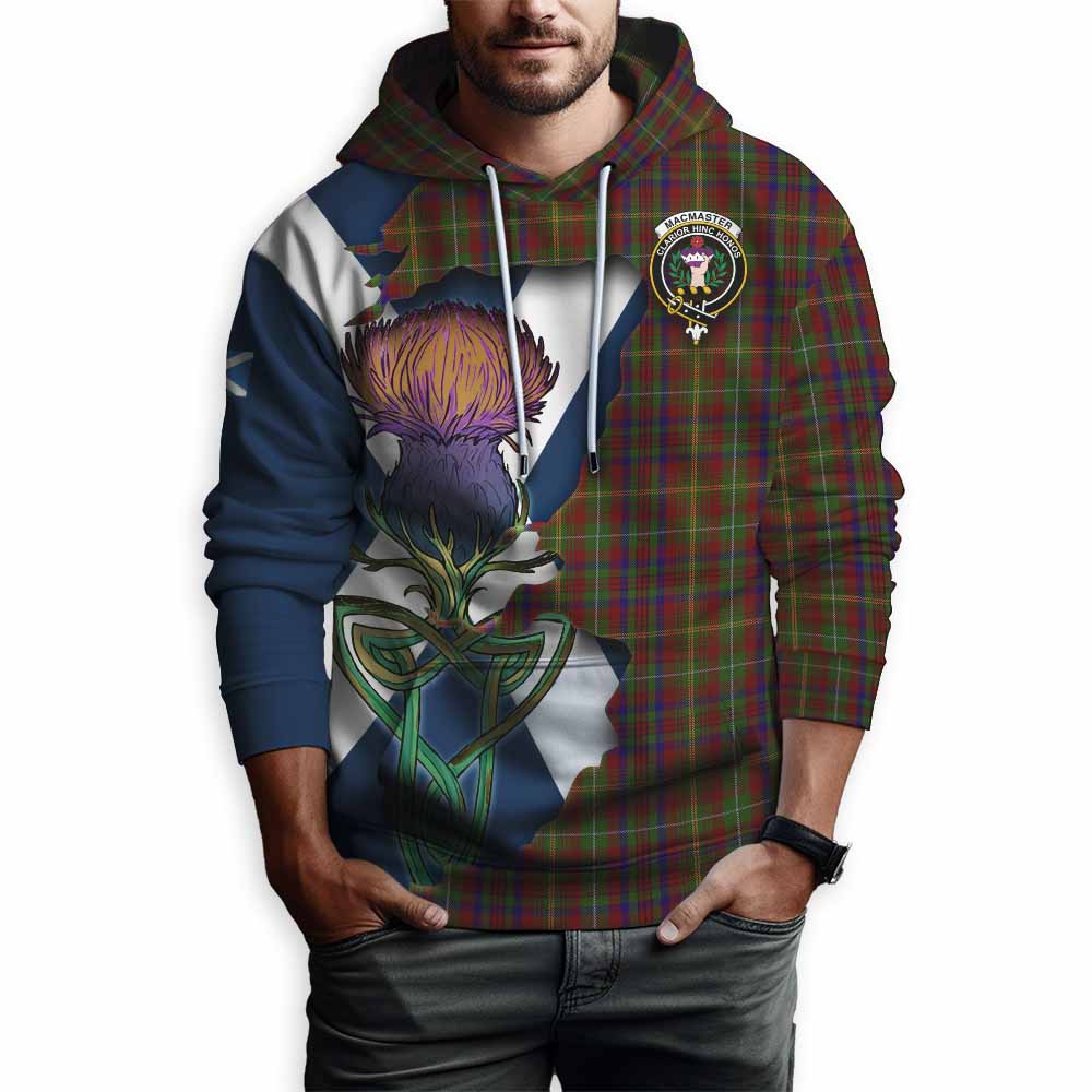 MacMaster (McMaster) Tartan Family Crest Hoodie Scottish Thistle Celtic Inspired Pullover Hoodie - Tartan Vibes Clothing