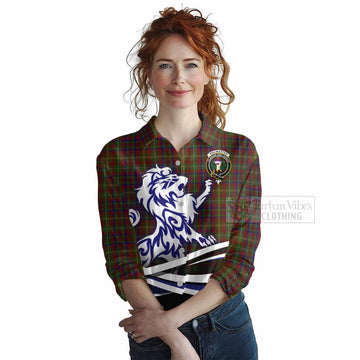 MacMaster (McMaster) Tartan Women's Casual Shirt with Alba Gu Brath Regal Lion Emblem Female - Tartan Vibes Clothing