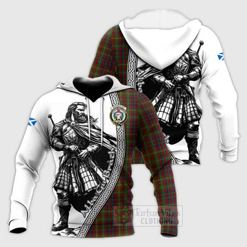 MacMaster (McMaster) Tartan Clan Crest Knitted Hoodie with Highlander Warrior Celtic Style Unisex Knitted Pullover Hoodie - Tartan Vibes Clothing