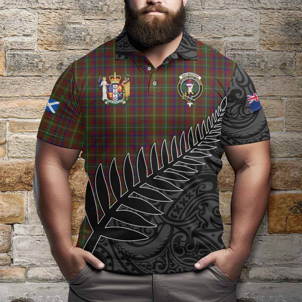 MacMaster (McMaster) Crest Tartan Polo Shirt with New Zealand Silver Fern Half Style Kid - Tartan Vibes Clothing