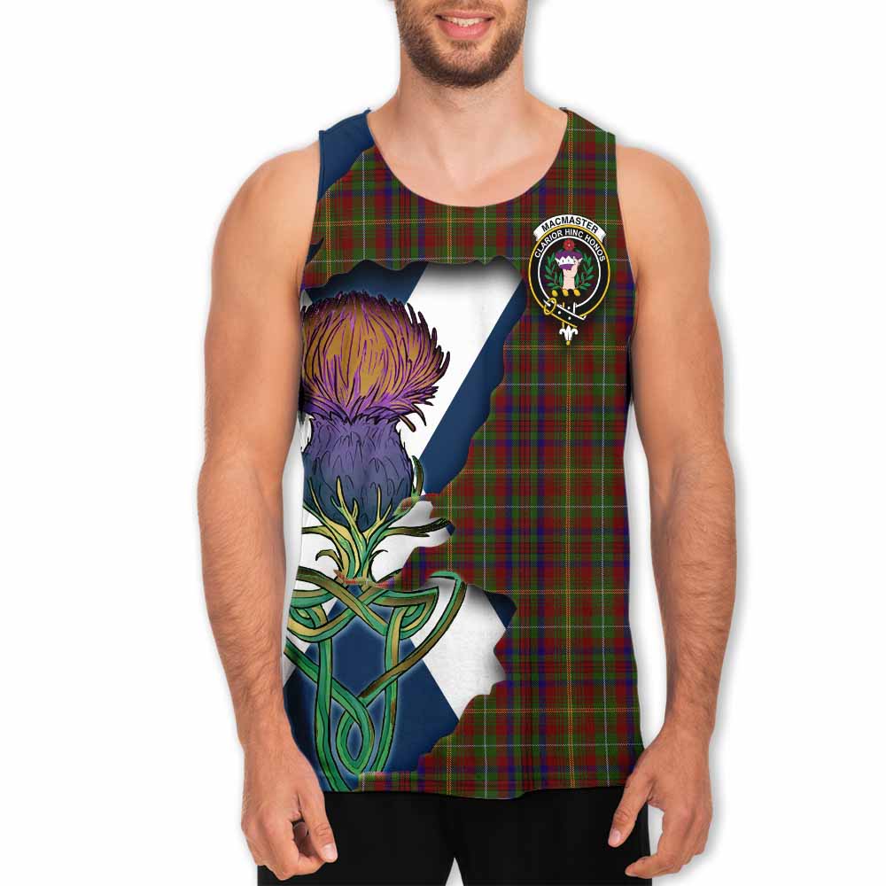 MacMaster (McMaster) Tartan Family Crest Men's Tank Top Scottish Thistle Celtic Inspired Men - Tartan Vibes Clothing