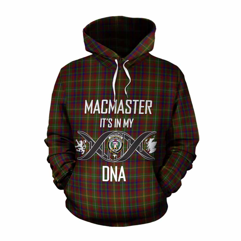 MacMaster (McMaster) Tartan Cotton Hoodie with Family Crest DNA In Me Style Pullover Hoodie XS - Tartan Vibes Clothing