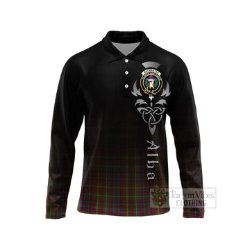 MacMaster (McMaster) Tartan Long Sleeve Polo Shirt Featuring Alba Gu Brath Family Crest Celtic Inspired Unisex - Tartan Vibes Clothing