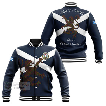 MacMaster (McMaster) Tartan Lion Rampant Baseball Jacket Proudly Display Your Heritage with Alba Gu Brath and Clan Name Unisex - Tartan Vibes Clothing