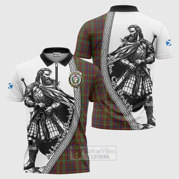 MacMaster (McMaster) Tartan Clan Crest Zipper Polo Shirt with Highlander Warrior Celtic Style Unisex - Tartan Vibes Clothing