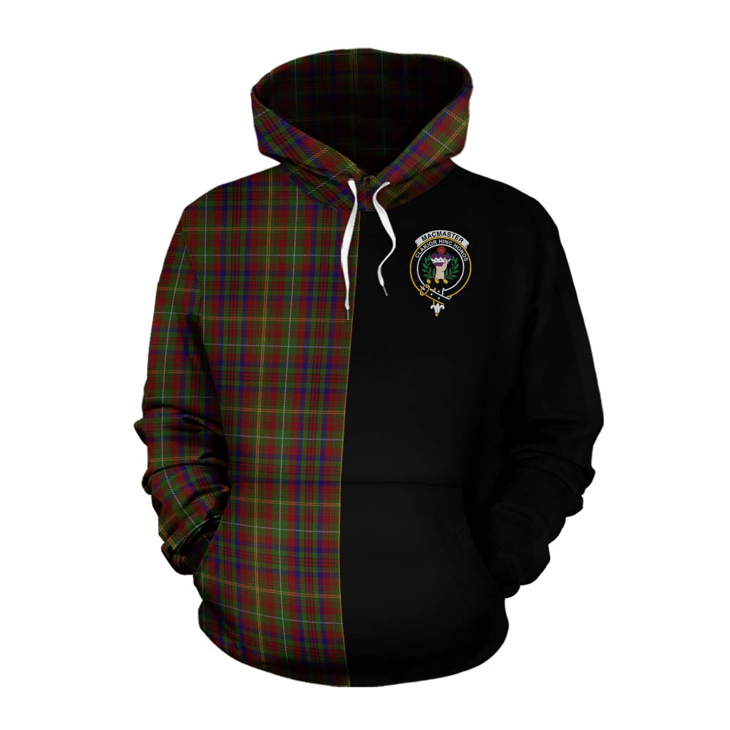 MacMaster (McMaster) Tartan Cotton Hoodie with Family Crest and Half Of Me Style Pullover Hoodie XS - Tartan Vibes Clothing