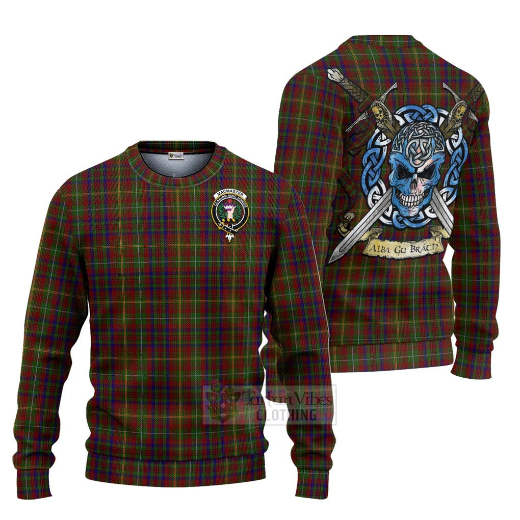 MacMaster (McMaster) Tartan Ugly Sweater with Family Crest Celtic Skull Style Unisex - Tartan Vibes Clothing