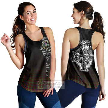 MacMaster (McMaster) Tartan Women's Racerback Tanks Featuring Alba Gu Brath Family Crest Celtic Inspired 4XL - Tartan Vibes Clothing