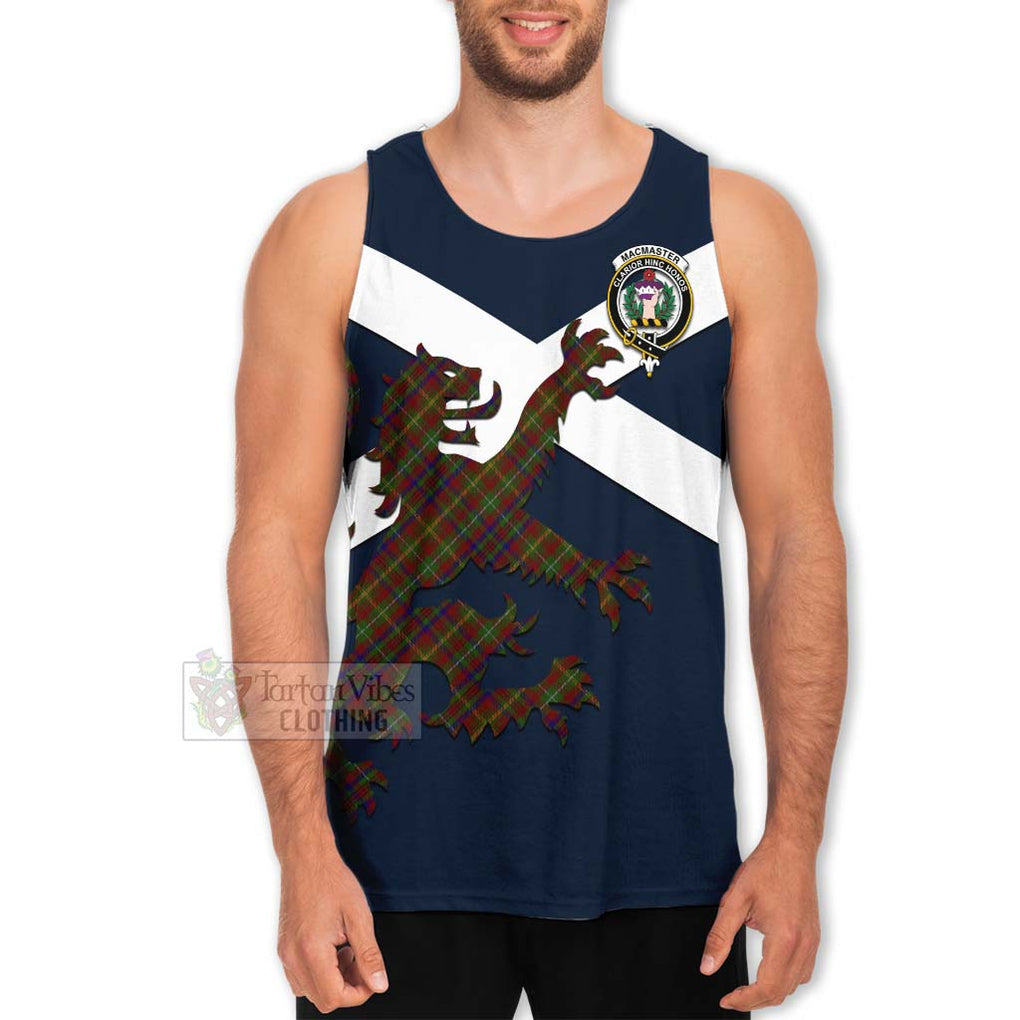 MacMaster (McMaster) Tartan Lion Rampant Men's Tank Top Proudly Display Your Heritage with Alba Gu Brath and Clan Name Men - Tartan Vibes Clothing
