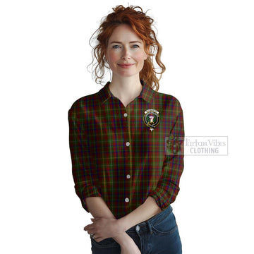 MacMaster (McMaster) Tartan Women's Casual Shirt with Family Crest Celtic Skull Style Female - Tartan Vibes Clothing