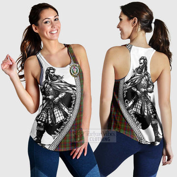 MacMaster (McMaster) Tartan Clan Crest Women's Racerback Tanks with Highlander Warrior Celtic Style 4XL - Tartan Vibes Clothing