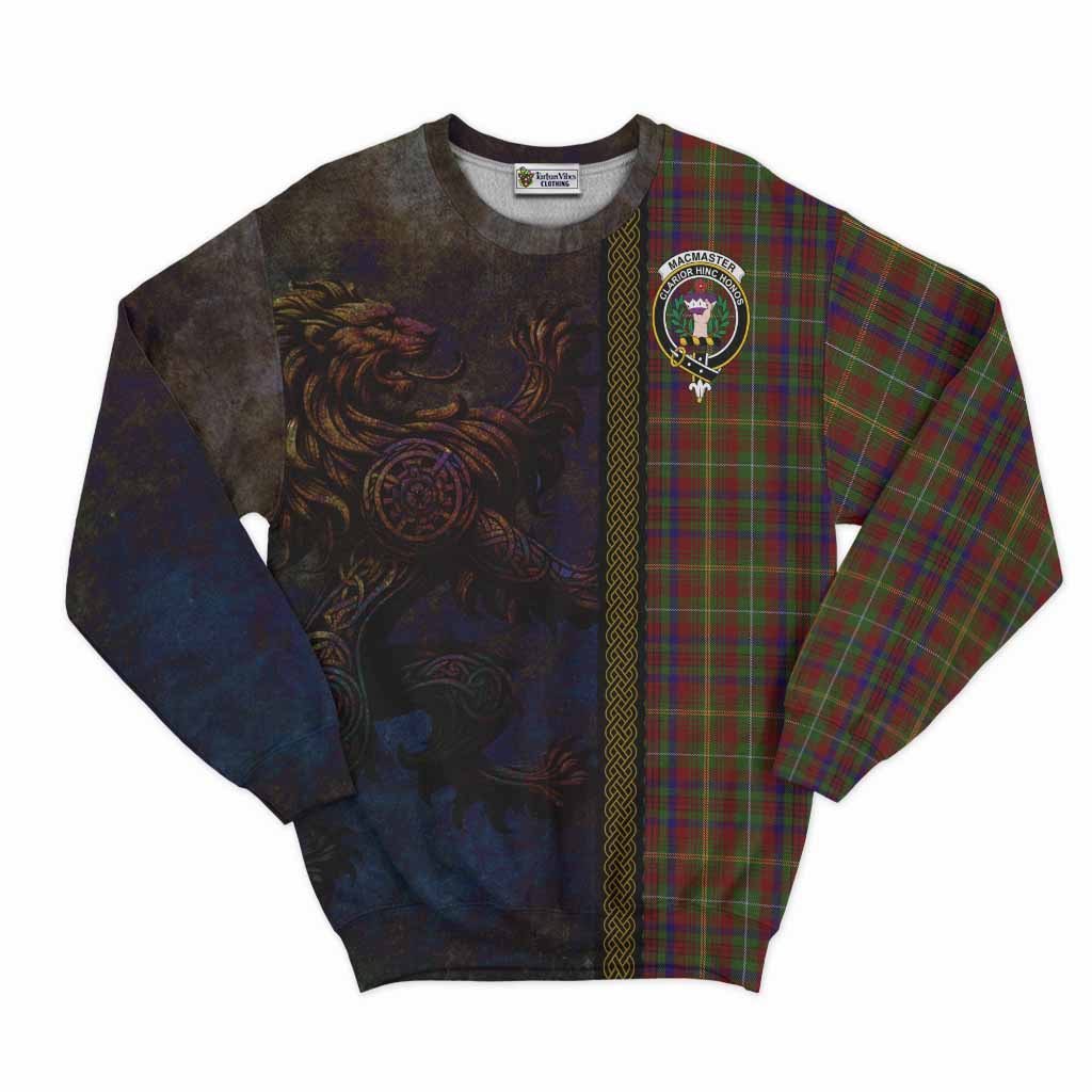 MacMaster (McMaster) Tartan Family Crest Sweatshirt Alba Gu Brath Be Brave Lion Ancient Style Unisex - Tartan Vibes Clothing