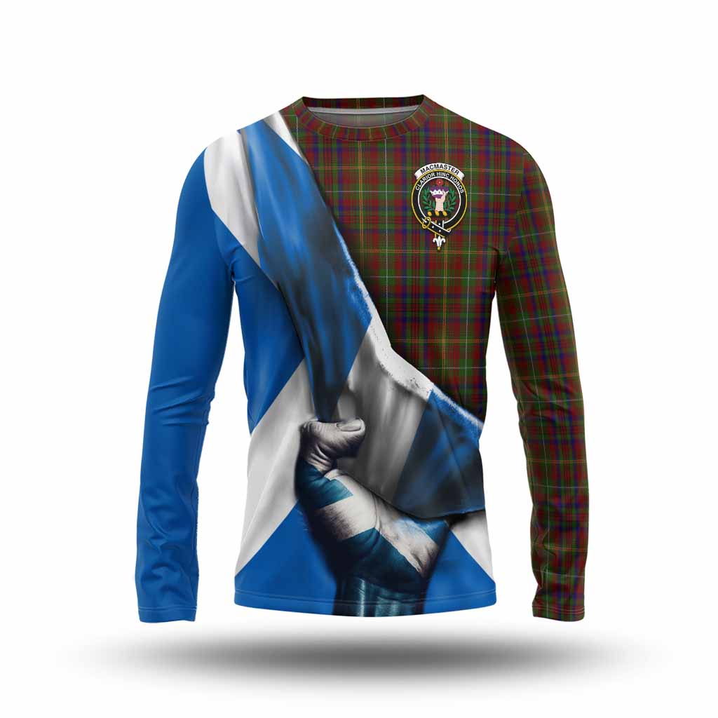 MacMaster (McMaster) Tartan Long Sleeve T-Shirt with Family Crest Scotland Patriotic Style Unisex - Tartan Vibes Clothing
