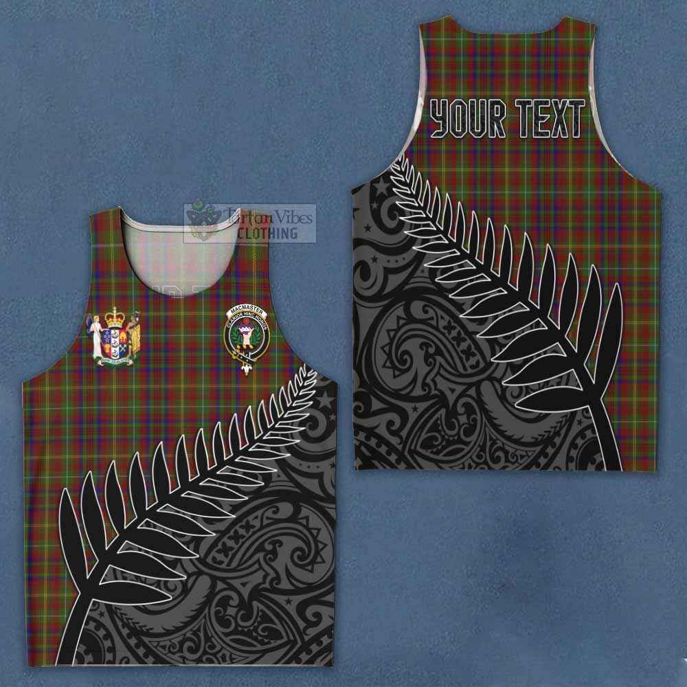MacMaster (McMaster) Crest Tartan Men's Tank Top with New Zealand Silver Fern Half Style Men - Tartan Vibes Clothing