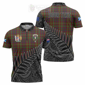 MacMaster (McMaster) Crest Tartan Zipper Polo Shirt with New Zealand Silver Fern Half Style Unisex - Tartan Vibes Clothing