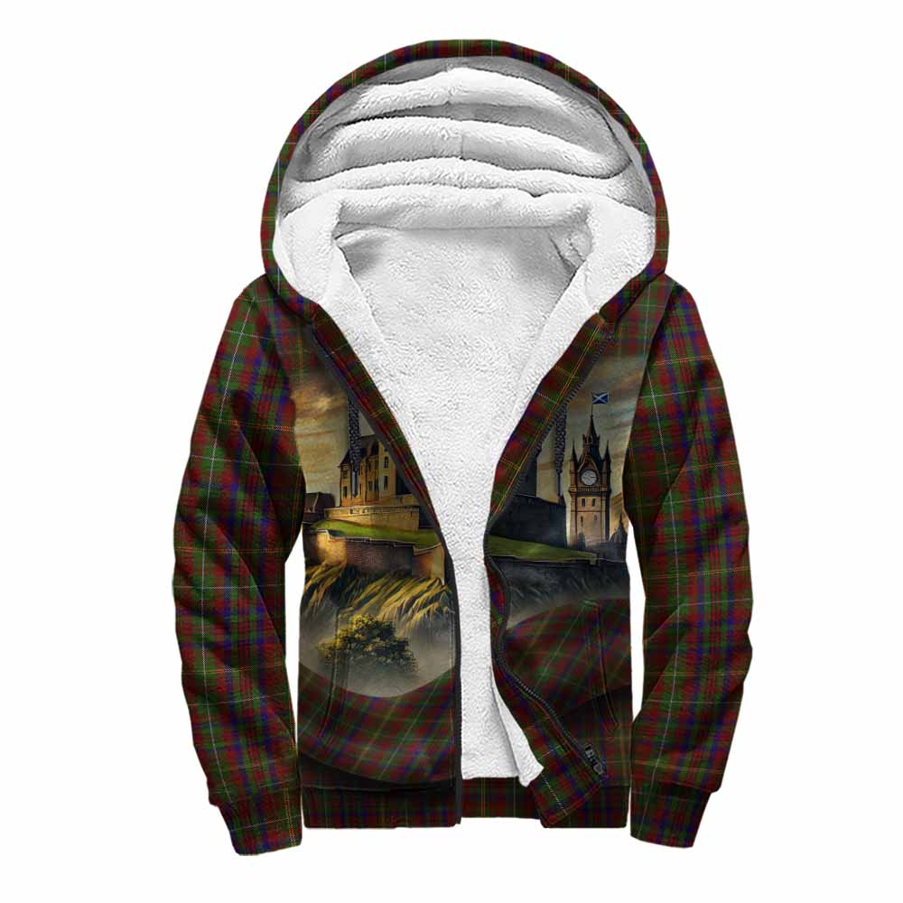 MacMaster (McMaster) Tartan Family Crest Sherpa Hoodie with Scottish Ancient Castle Style Unisex S - Tartan Vibes Clothing