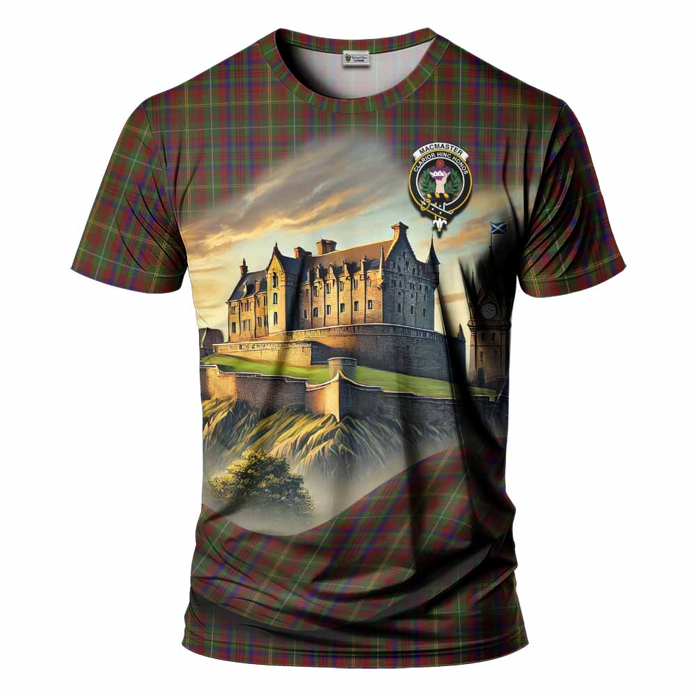 MacMaster (McMaster) Tartan Family Crest T-Shirt with Scottish Ancient Castle Style Kid's Shirt - Tartan Vibes Clothing