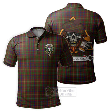 MacMaster (McMaster) Tartan Polo Shirt with Family Crest and Bearded Skull Holding Bottles of Whiskey Kid - Tartan Vibes Clothing