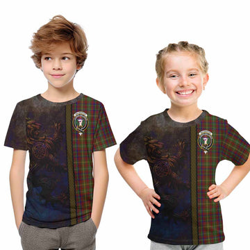 MacMaster (McMaster) Tartan Family Crest Kid T-Shirt Alba Gu Brath Be Brave Lion Ancient Style