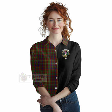 MacMaster (McMaster) Tartan Women's Casual Shirt with Family Crest and Half Of Me Style Female - Tartan Vibes Clothing