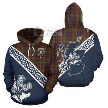 Tartan Vibes Clothing MacMaster (McMaster) Tartan Hoodie Featuring Thistle and Scotland Map