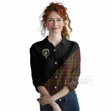 MacMaster (McMaster) Tartan Women's Casual Shirt with Family Crest and Military Logo Style Female - Tartan Vibes Clothing