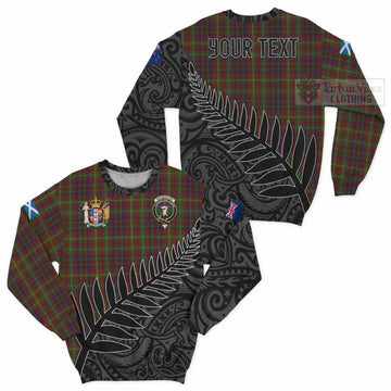 MacMaster (McMaster) Crest Tartan Sweatshirt with New Zealand Silver Fern Half Style Unisex - Tartan Vibes Clothing