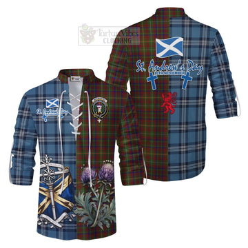 MacMaster (McMaster) Tartan Ghillie Kilt Shirt Happy St. Andrew's Day Half Tartan Style Men - Tartan Vibes Clothing
