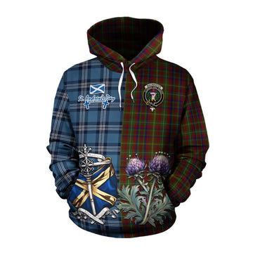 MacMaster (McMaster) Tartan Cotton Hoodie Happy St. Andrew's Day Half Tartan Style Pullover Hoodie XS - Tartan Vibes Clothing